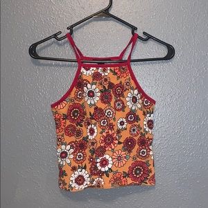Orange Floral Forever 21 Top
